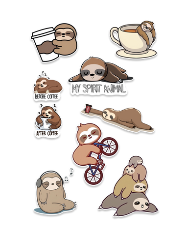 Sloth Stickers pack