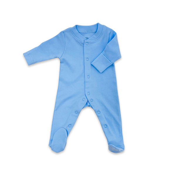 Blue 3 pack cotton sleepsuits